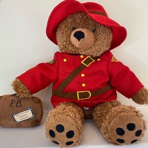 Paddington Bear character licensed with a authentic RCMP  mountie style uniform